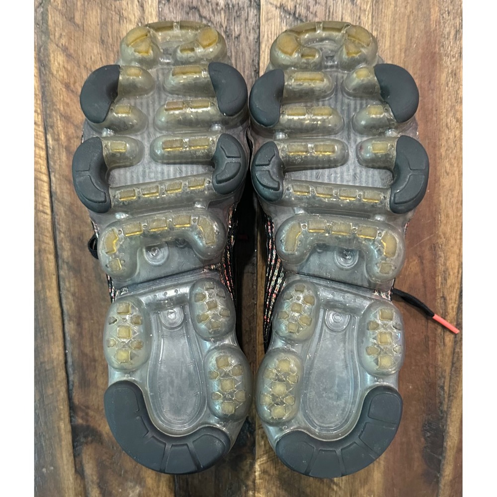 Nike Air VaporMax Flyknit 3 Women Black Multi Color Running Shoes size 7 - Picture 7 of 8